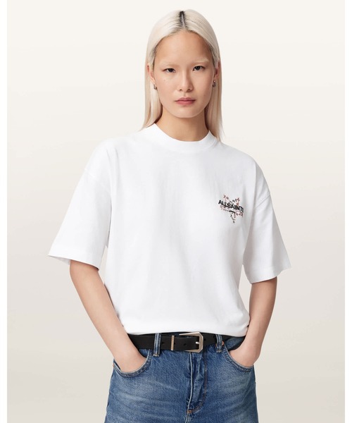 ALLSAINTS(オールセインツ)の「PENTACLE OVERSIZED ETTA T-SHIRT | PENTACLE オーバーサイズ ETTA Tシャツ(Tシャツ/カットソー・レディース・ホワイト・M/S/XS/L)」の10枚目の写真