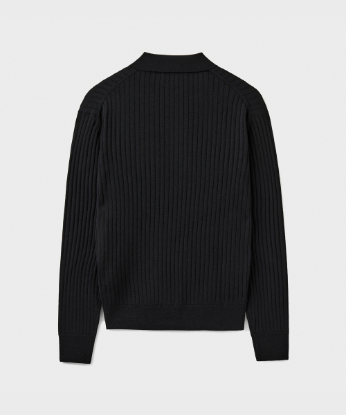 BRANDED（ブランデッド）の「GRACE MERINO WOOL POLO KNIT [BLACK]（ニット/セーター・メンズ・その他・MEDIUM/LARGE/X-LARGE）」の2枚目の写真