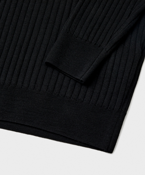 BRANDED（ブランデッド）の「GRACE MERINO WOOL POLO KNIT [BLACK]（ニット/セーター・メンズ・その他・MEDIUM/LARGE/X-LARGE）」の4枚目の写真