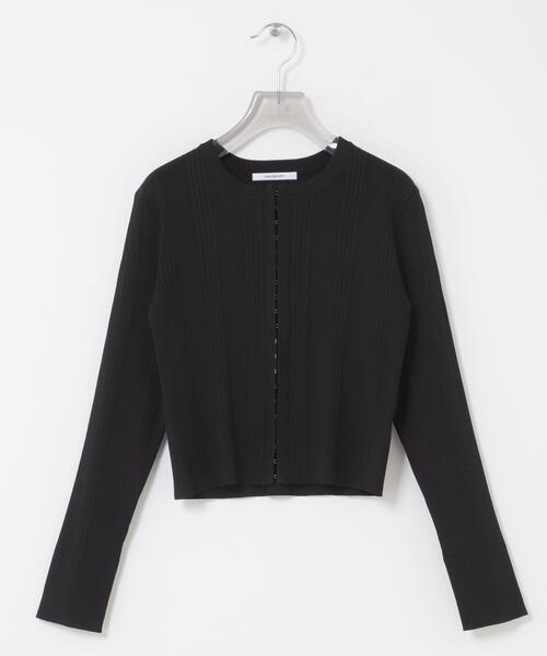 URBAN RESEARCH（アーバンリサーチ）の「ランダムリブニットカーディガン（カーディガン/ボレロ・レディース・ブルー系その他/ピンク/ブラック・FREE）」の2枚目の写真