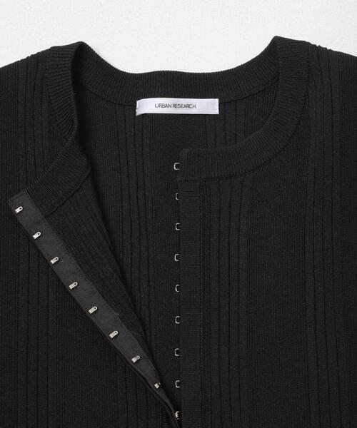 URBAN RESEARCH（アーバンリサーチ）の「ランダムリブニットカーディガン（カーディガン/ボレロ・レディース・ブルー系その他/ピンク/ブラック・FREE）」の5枚目の写真