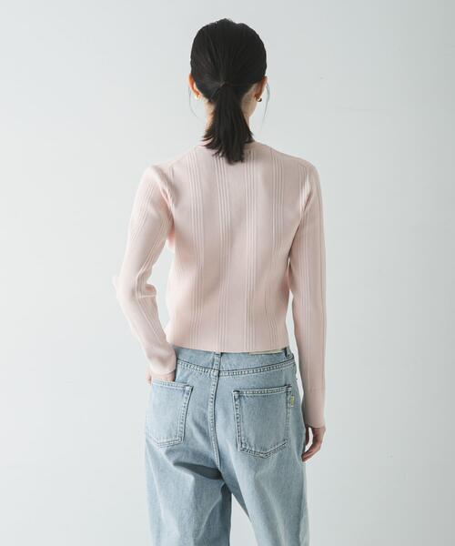 URBAN RESEARCH（アーバンリサーチ）の「ランダムリブニットカーディガン（カーディガン/ボレロ・レディース・ブルー系その他/ピンク/ブラック・FREE）」の14枚目の写真