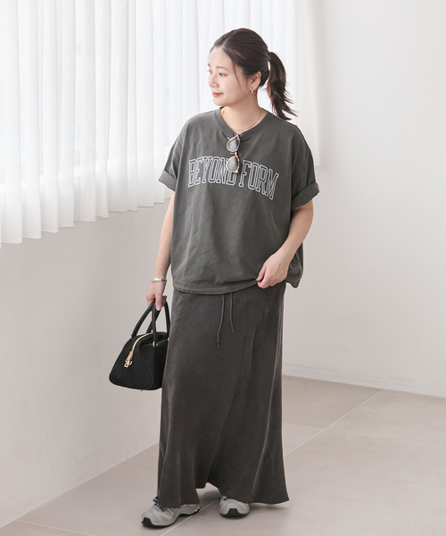 JOURNAL STANDARD(ジャーナルスタンダード)の「ピグメントテンジクドロストTEE(Tシャツ/カットソー・レディース・ブラック/ストーン/グリーン・FREE)」の22枚目の写真
