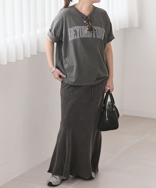 JOURNAL STANDARD(ジャーナルスタンダード)の「ピグメントテンジクドロストTEE(Tシャツ/カットソー・レディース・ブラック/ストーン/グリーン・FREE)」の19枚目の写真