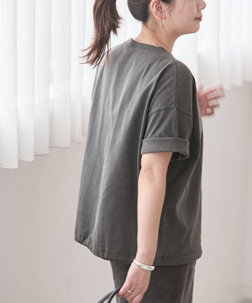 JOURNAL STANDARD(ジャーナルスタンダード)の「ピグメントテンジクドロストTEE(Tシャツ/カットソー・レディース・ブラック/ストーン/グリーン・FREE)」の17枚目の写真