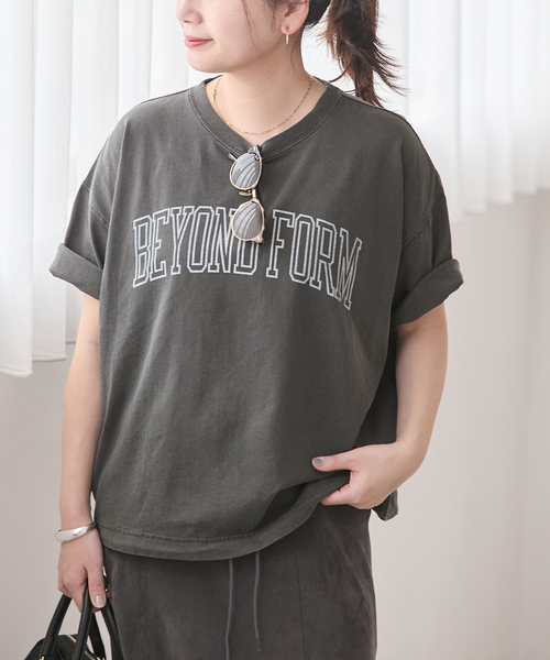 JOURNAL STANDARD(ジャーナルスタンダード)の「ピグメントテンジクドロストTEE(Tシャツ/カットソー・レディース・ブラック/ストーン/グリーン・FREE)」の14枚目の写真