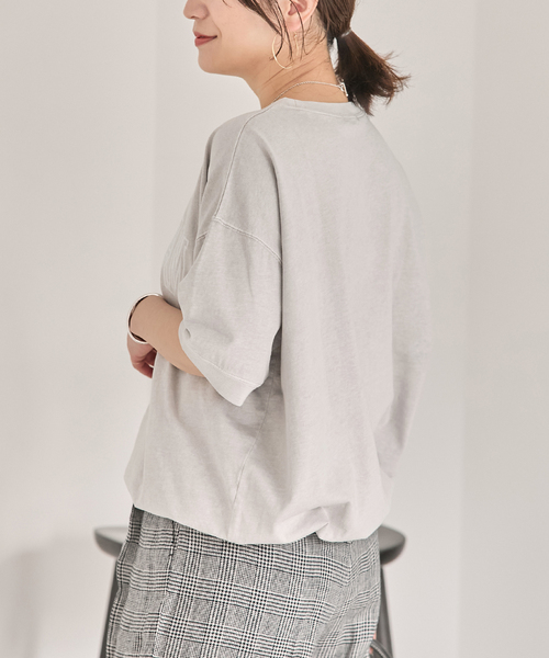 JOURNAL STANDARD(ジャーナルスタンダード)の「ピグメントテンジクドロストTEE(Tシャツ/カットソー・レディース・ブラック/ストーン/グリーン・FREE)」の10枚目の写真