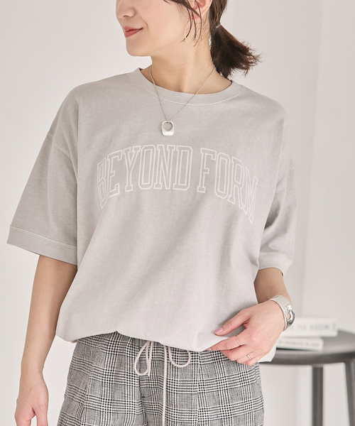 JOURNAL STANDARD(ジャーナルスタンダード)の「ピグメントテンジクドロストTEE(Tシャツ/カットソー・レディース・ブラック/ストーン/グリーン・FREE)」の9枚目の写真