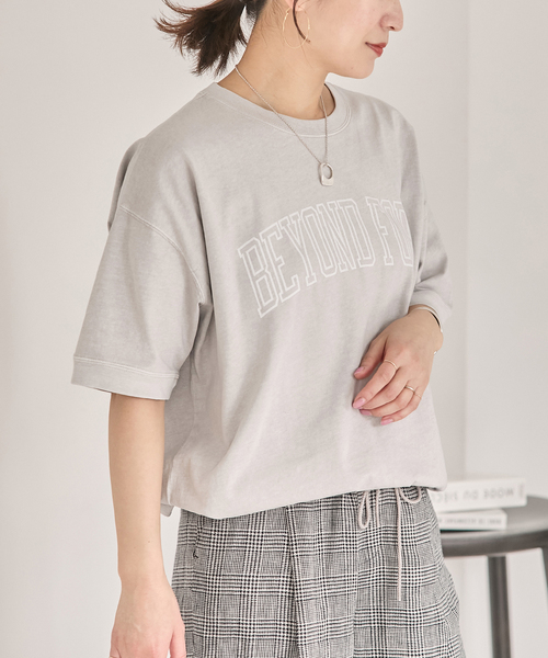 JOURNAL STANDARD(ジャーナルスタンダード)の「ピグメントテンジクドロストTEE(Tシャツ/カットソー・レディース・ブラック/ストーン/グリーン・FREE)」の8枚目の写真