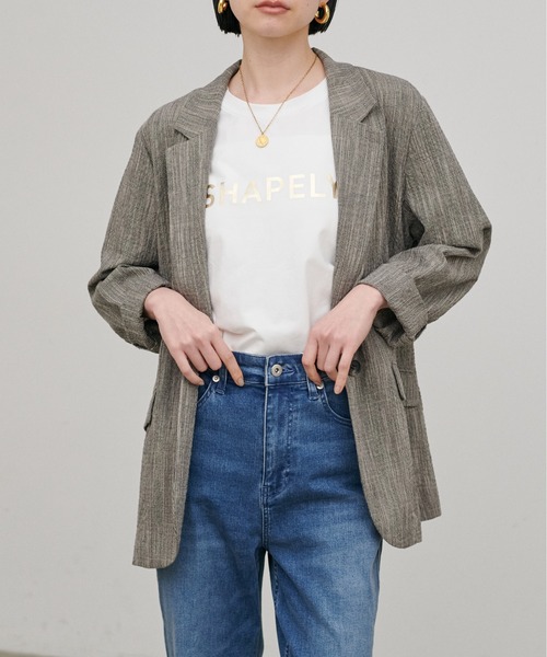 LARUTA(ラルータ)の「【LARUTA】シルケットエンボスロゴT(Tシャツ/カットソー・レディース・ブラック/ピンク/オフホワイト/モカ・FREE)」の8枚目の写真
