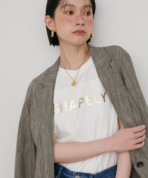LARUTA(ラルータ)の「【LARUTA】シルケットエンボスロゴT(Tシャツ/カットソー・レディース・ブラック/ピンク/オフホワイト/モカ・FREE)」の9枚目の写真