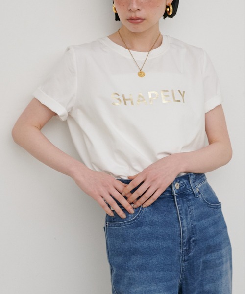 LARUTA(ラルータ)の「【LARUTA】シルケットエンボスロゴT(Tシャツ/カットソー・レディース・ブラック/ピンク/オフホワイト/モカ・FREE)」の6枚目の写真