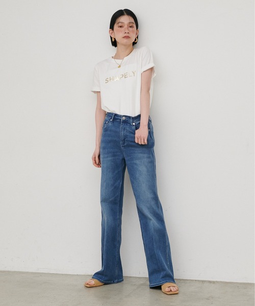 LARUTA(ラルータ)の「【LARUTA】シルケットエンボスロゴT(Tシャツ/カットソー・レディース・ブラック/ピンク/オフホワイト/モカ・FREE)」の7枚目の写真
