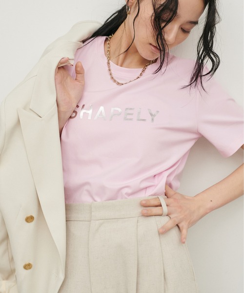 LARUTA(ラルータ)の「【LARUTA】シルケットエンボスロゴT(Tシャツ/カットソー・レディース・ブラック/ピンク/オフホワイト/モカ・FREE)」の16枚目の写真