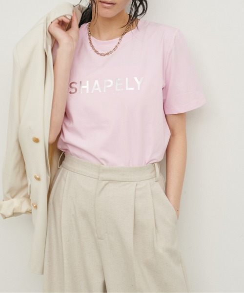 LARUTA(ラルータ)の「【LARUTA】シルケットエンボスロゴT(Tシャツ/カットソー・レディース・ブラック/ピンク/オフホワイト/モカ・FREE)」の15枚目の写真