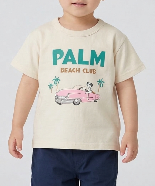 petit main(プティマイン)の「【プティプラ】BOYS半袖Tシャツ(Tシャツ/カットソー・キッズ・オフホワイト/レッド/ホワイト系その他/カラフル/キナリ/クリーム/ターコイズブルー/ライトブルー/黄緑系/パープル・110cm/130cm/80cm/90cm/100cm/120cm)」の3枚目の写真