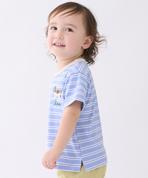 petit main(プティマイン)の「【プティプラ】BOYS半袖Tシャツ(Tシャツ/カットソー・キッズ・オフホワイト/レッド/ホワイト系その他/カラフル/キナリ/クリーム/ターコイズブルー/ライトブルー/黄緑系/パープル・110cm/130cm/80cm/90cm/100cm/120cm)」の11枚目の写真