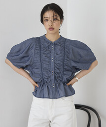 Firsthand | Firsthand/ファーストハンド シアー シャーリング ボリュームスリーブ ブラウス / 5分袖(シャツ/ブラウス)