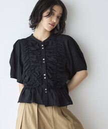 Firsthand | Firsthand/ファーストハンド シアー シャーリング ボリュームスリーブ ブラウス / 5分袖(シャツ/ブラウス)