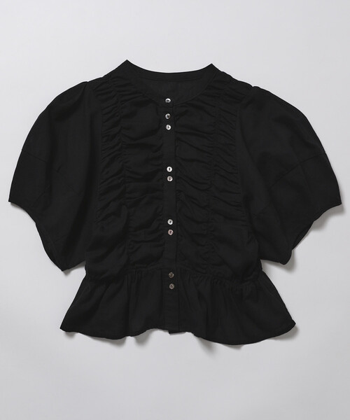 Firsthand(ファーストハンド)の「Firsthand/ファーストハンド シアー シャーリング ボリュームスリーブ ブラウス / 5分袖(シャツ/ブラウス・レディース・ホワイト/サックスブルー/ブラック・FREE)」の16枚目の写真