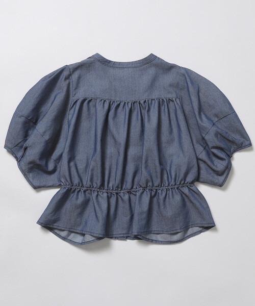 Firsthand(ファーストハンド)の「Firsthand/ファーストハンド シアー シャーリング ボリュームスリーブ ブラウス / 5分袖(シャツ/ブラウス・レディース・ホワイト/サックスブルー/ブラック・FREE)」の11枚目の写真