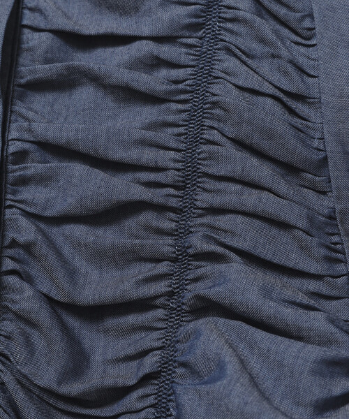 Firsthand(ファーストハンド)の「Firsthand/ファーストハンド シアー シャーリング ボリュームスリーブ ブラウス / 5分袖(シャツ/ブラウス・レディース・ホワイト/サックスブルー/ブラック・FREE)」の5枚目の写真