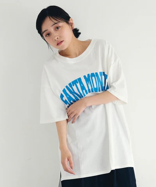 merrylatte(メリーラテ)の「SANTAMONIKA Tシャツ【IROHANI】(Tシャツ/カットソー・レディース・ベージュ/ブラック/ブルー・FREE)」の17枚目の写真