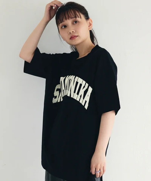 merrylatte(メリーラテ)の「SANTAMONIKA Tシャツ【IROHANI】(Tシャツ/カットソー・レディース・ベージュ/ブラック/ブルー・FREE)」の16枚目の写真