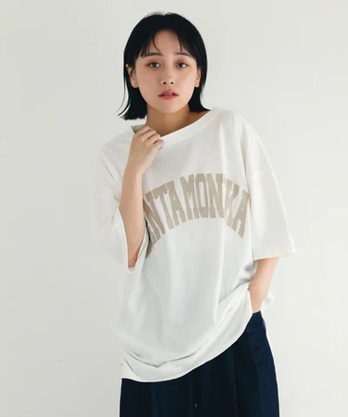 merrylatte(メリーラテ)の「SANTAMONIKA Tシャツ【IROHANI】(Tシャツ/カットソー・レディース・ベージュ/ブラック/ブルー・FREE)」の15枚目の写真