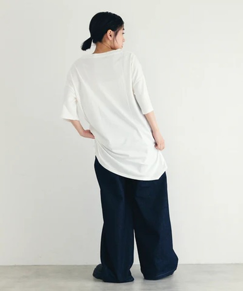 merrylatte(メリーラテ)の「SANTAMONIKA Tシャツ【IROHANI】(Tシャツ/カットソー・レディース・ベージュ/ブラック/ブルー・FREE)」の13枚目の写真