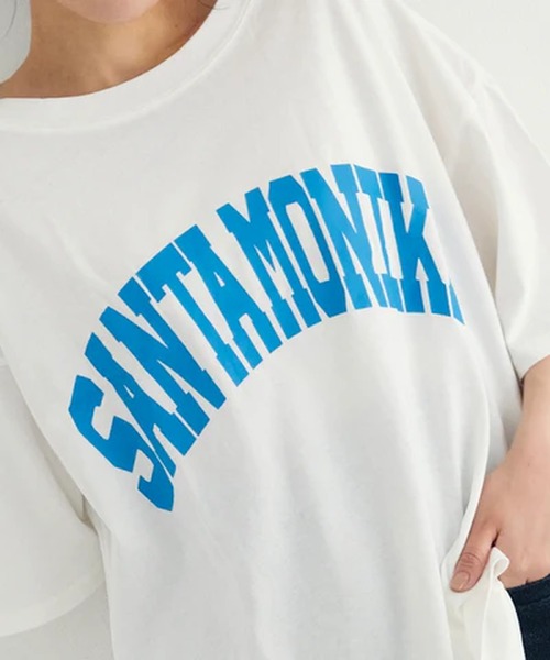merrylatte(メリーラテ)の「SANTAMONIKA Tシャツ【IROHANI】(Tシャツ/カットソー・レディース・ベージュ/ブラック/ブルー・FREE)」の8枚目の写真