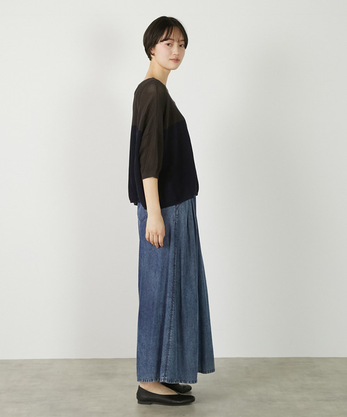 MELROSE claire(メルローズ クレール)の「【パウダーデニムタックワイドパンツ】(その他パンツ・レディース・インディゴブルー/グレー/サックスブルー・3/2)」の20枚目の写真