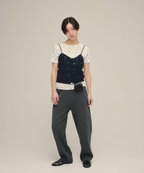 eL(エル)の「【eL】Flower Henley Neck Pullover SS /708163(Tシャツ/カットソー・レディース・ネイビー系1/ホワイト系その他・FREE)」の10枚目の写真