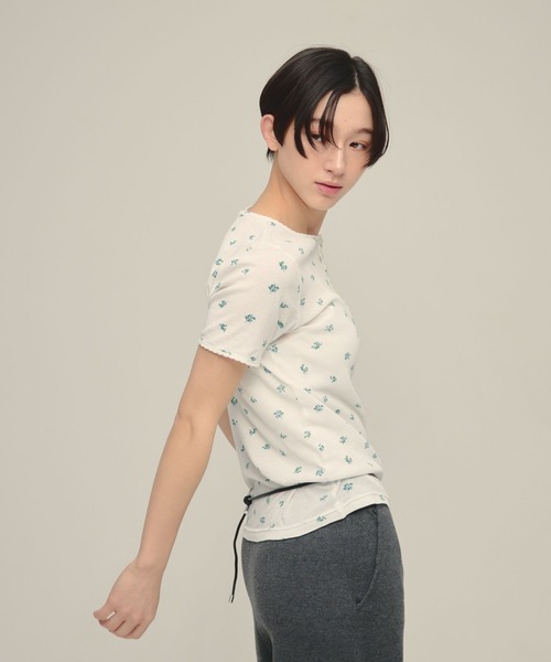 eL(エル)の「【eL】Flower Henley Neck Pullover SS /708163(Tシャツ/カットソー・レディース・ネイビー系1/ホワイト系その他・FREE)」の13枚目の写真