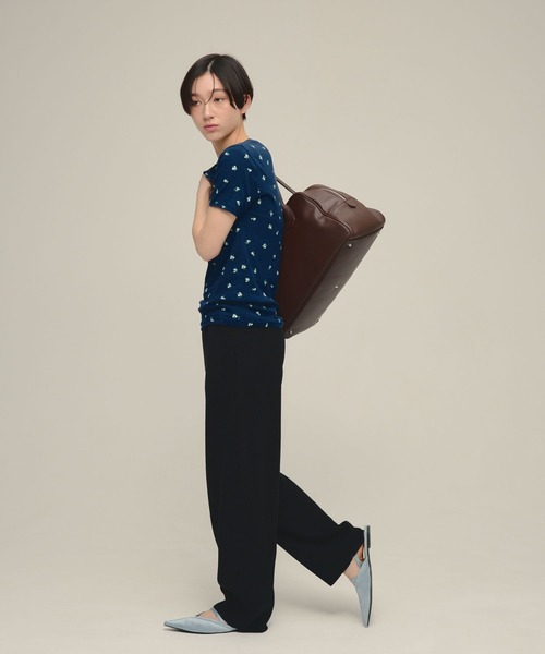 eL(エル)の「【eL】Flower Henley Neck Pullover SS /708163(Tシャツ/カットソー・レディース・ネイビー系1/ホワイト系その他・FREE)」の17枚目の写真