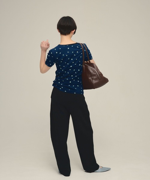 eL(エル)の「【eL】Flower Henley Neck Pullover SS /708163(Tシャツ/カットソー・レディース・ネイビー系1/ホワイト系その他・FREE)」の18枚目の写真