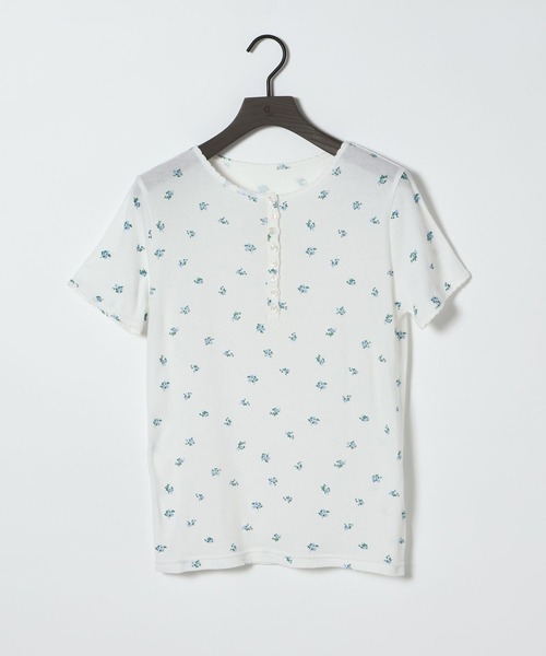 eL(エル)の「【eL】Flower Henley Neck Pullover SS /708163(Tシャツ/カットソー・レディース・ネイビー系1/ホワイト系その他・FREE)」の22枚目の写真