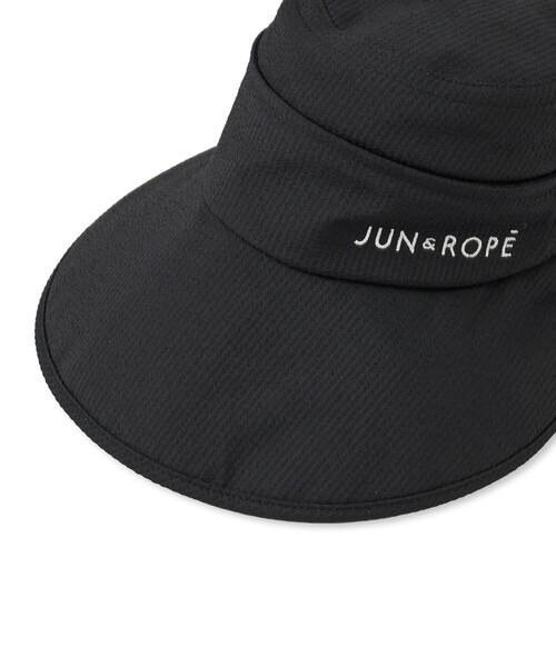 JUN&ROPE'（ジュンアンドロペ）の「クールマックスサッカー3WAYハット/UV・遮熱（ハット・レディース・カーキ/ホワイト/ブラック・FREE）」の7枚目の写真