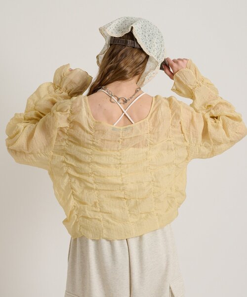 w closet（ダブルクローゼット）の「シアードロストプルオーバー（シャツ/ブラウス・レディース・ピンク/ブルー/アイボリー/ブラック/イエロー・FREE）」の20枚目の写真