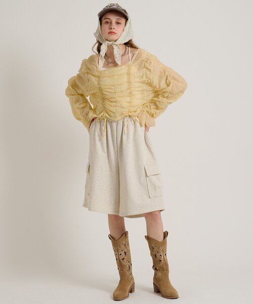 w closet（ダブルクローゼット）の「シアードロストプルオーバー（シャツ/ブラウス・レディース・ピンク/ブルー/アイボリー/ブラック/イエロー・FREE）」の22枚目の写真