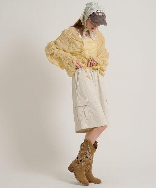 w closet（ダブルクローゼット）の「シアードロストプルオーバー（シャツ/ブラウス・レディース・ピンク/ブルー/アイボリー/ブラック/イエロー・FREE）」の12枚目の写真