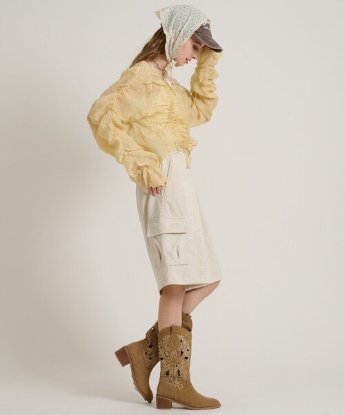 w closet（ダブルクローゼット）の「シアードロストプルオーバー（シャツ/ブラウス・レディース・ピンク/ブルー/アイボリー/ブラック/イエロー・FREE）」の13枚目の写真