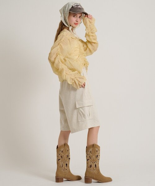 w closet（ダブルクローゼット）の「シアードロストプルオーバー（シャツ/ブラウス・レディース・ピンク/ブルー/アイボリー/ブラック/イエロー・FREE）」の14枚目の写真