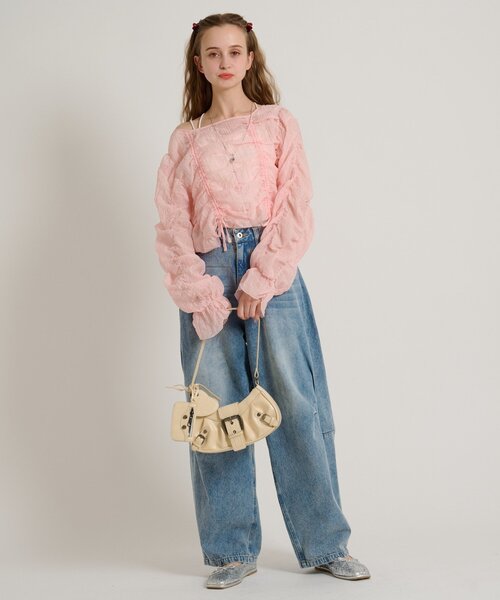 w closet（ダブルクローゼット）の「シアードロストプルオーバー（シャツ/ブラウス・レディース・ピンク/ブルー/アイボリー/ブラック/イエロー・FREE）」の9枚目の写真