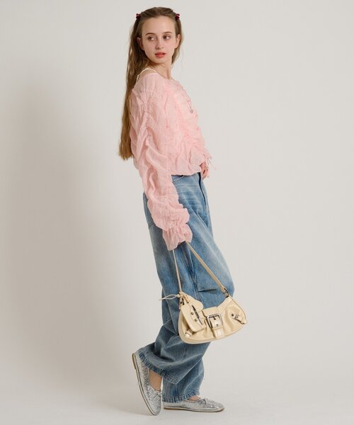 w closet（ダブルクローゼット）の「シアードロストプルオーバー（シャツ/ブラウス・レディース・ピンク/ブルー/アイボリー/ブラック/イエロー・FREE）」の10枚目の写真