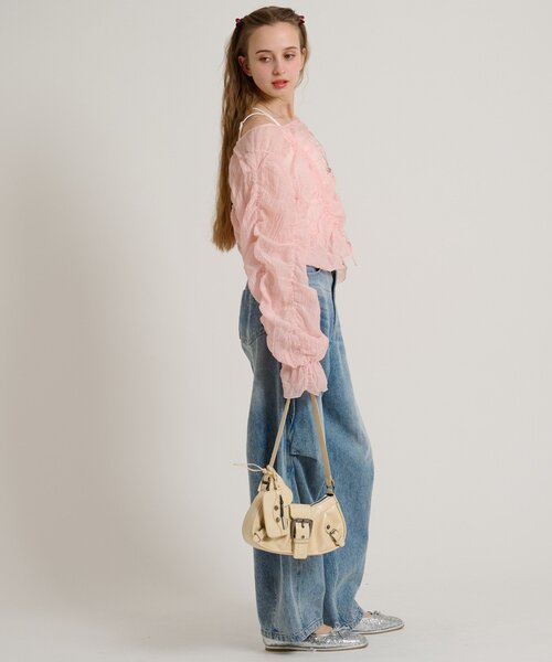 w closet（ダブルクローゼット）の「シアードロストプルオーバー（シャツ/ブラウス・レディース・ピンク/ブルー/アイボリー/ブラック/イエロー・FREE）」の11枚目の写真