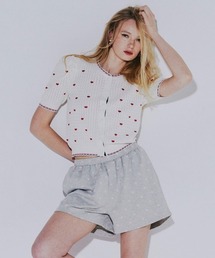 DOUBLE STANDARD CLOTHING | ハート刺繍パフスリーブサマーニット(ニット/セーター)