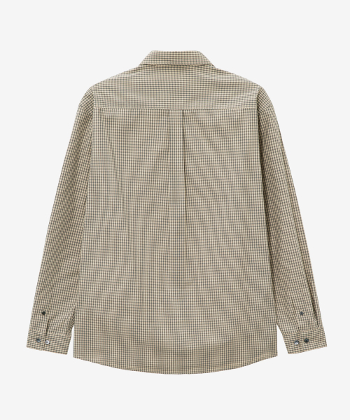 MINDBRIDGE（マインドブリッジ）の「[COUTURE]ミニチェックオーバーサイズシャツ（シャツ/ブラウス・メンズ・ダークベージュ・95/100/105/110）」の8枚目の写真