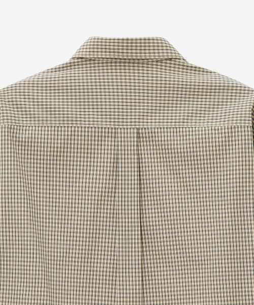 MINDBRIDGE（マインドブリッジ）の「[COUTURE]ミニチェックオーバーサイズシャツ（シャツ/ブラウス・メンズ・ダークベージュ・95/100/105/110）」の10枚目の写真