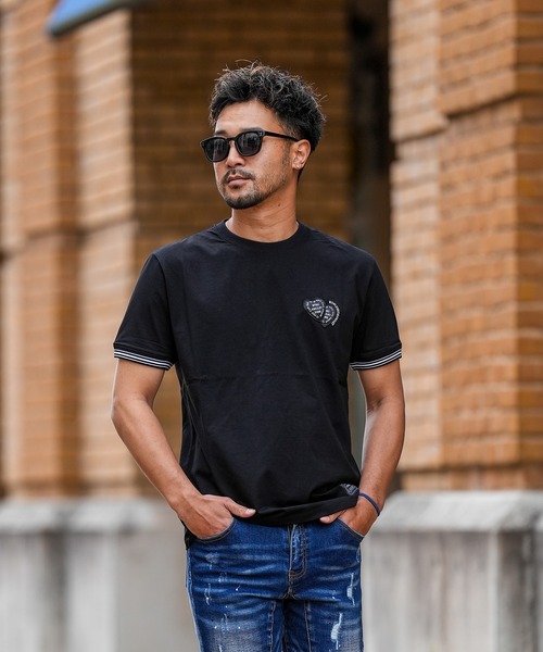 adamsJUGGLER（アダムスジャグラー）の「RTEG BK#ハートティー（Tシャツ/カットソー・メンズ・ホワイト/ブラック・XXL/XL/L/M/S）」の2枚目の写真